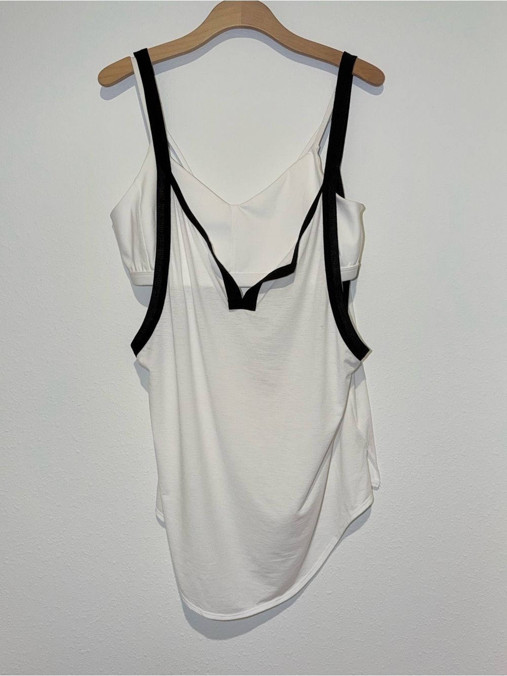 FP Movement by Free People White Camisole with Black Trim